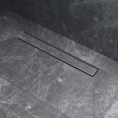 Трап для душа линейный AM.PM Masterflow Tile, универсальный затвор, 50 см, двухсторонняя вставка хром