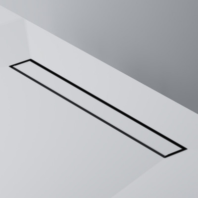 Трап для душа линейный AM.PM Masterflow Tile, универсальный затвор, 60 см, двухсторонняя вставка черная