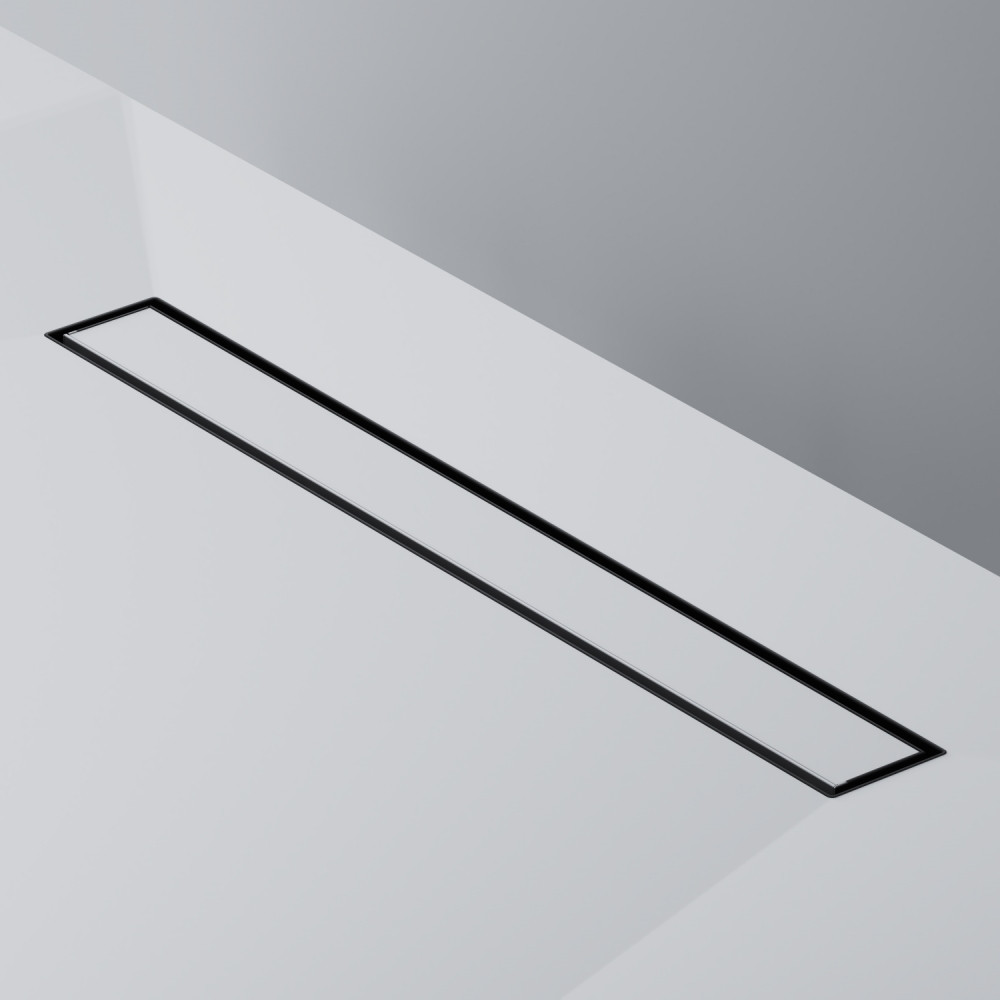 Трап для душа линейный AM.PM Masterflow Tile, универсальный затвор, 60 см, двухсторонняя вставка черная