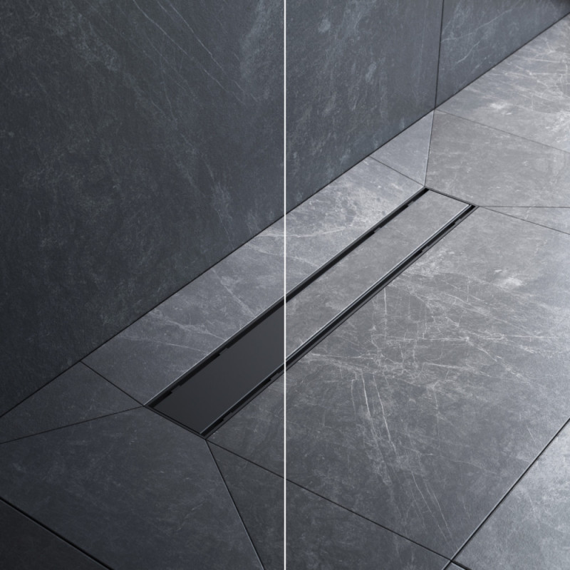 Трап для душа линейный, универсальный затвор Tile, 50 см черный Am.pm W02SC-U11-050-04BM