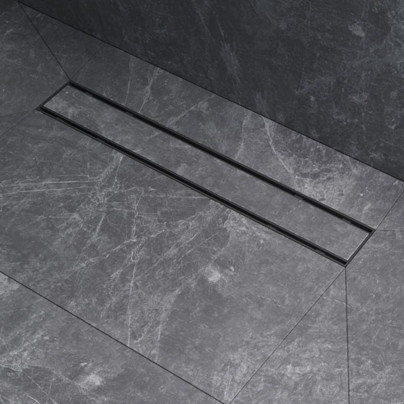 Трап для душа линейный, универсальный затвор Tile, 50 см черный Am.pm W02SC-U11-050-04BM