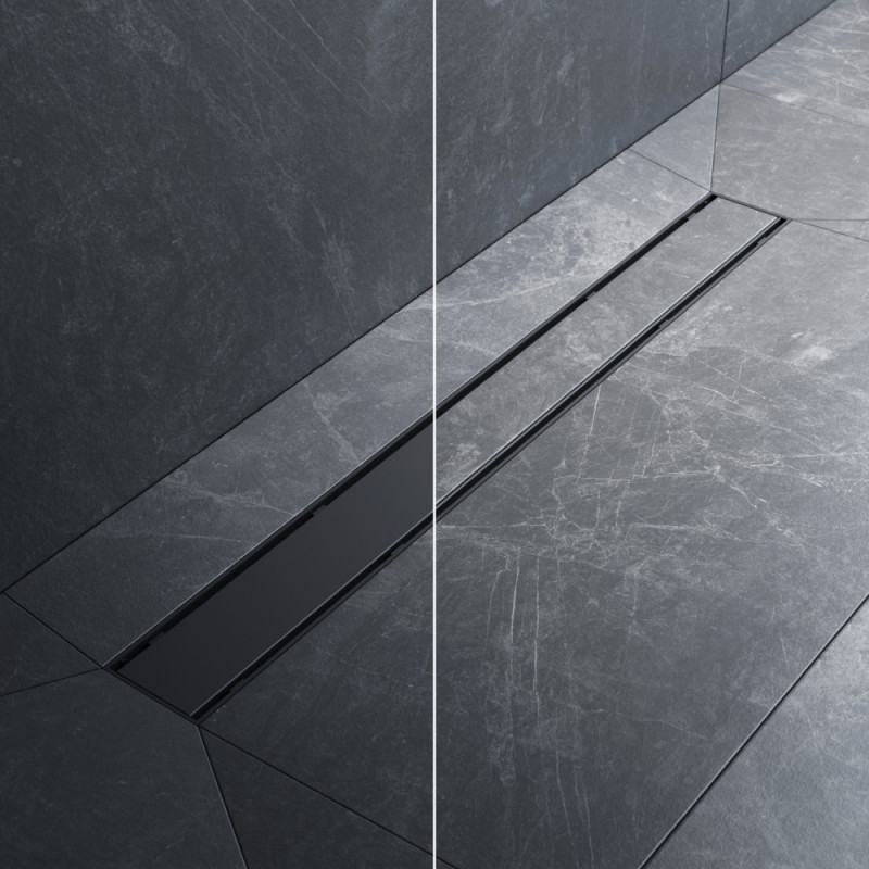 Трап для душа линейный, универсальный затвор Tile, 70 см черный Am.pm W02SC-U11-070-04BM