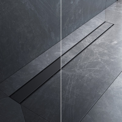 Трап для душа линейный, универсальный затвор Tile, 90 см черный Am.pm W02SC-U11-090-04BM