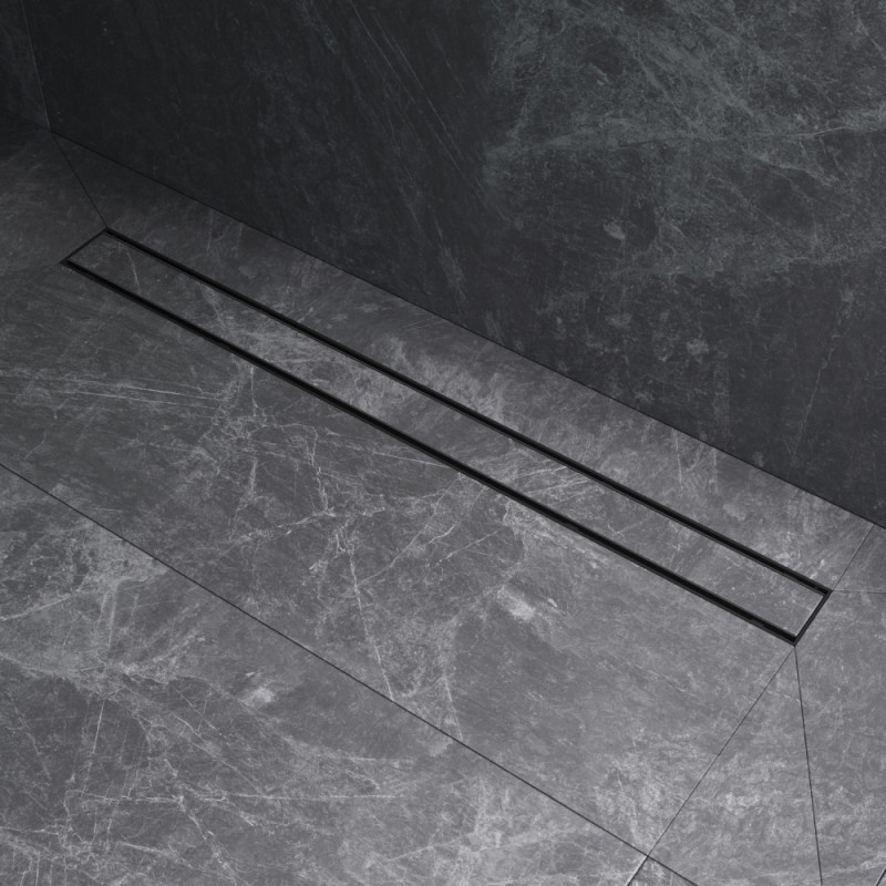 Трап для душа линейный, универсальный затвор Tile, 90 см черный Am.pm W02SC-U11-090-04BM