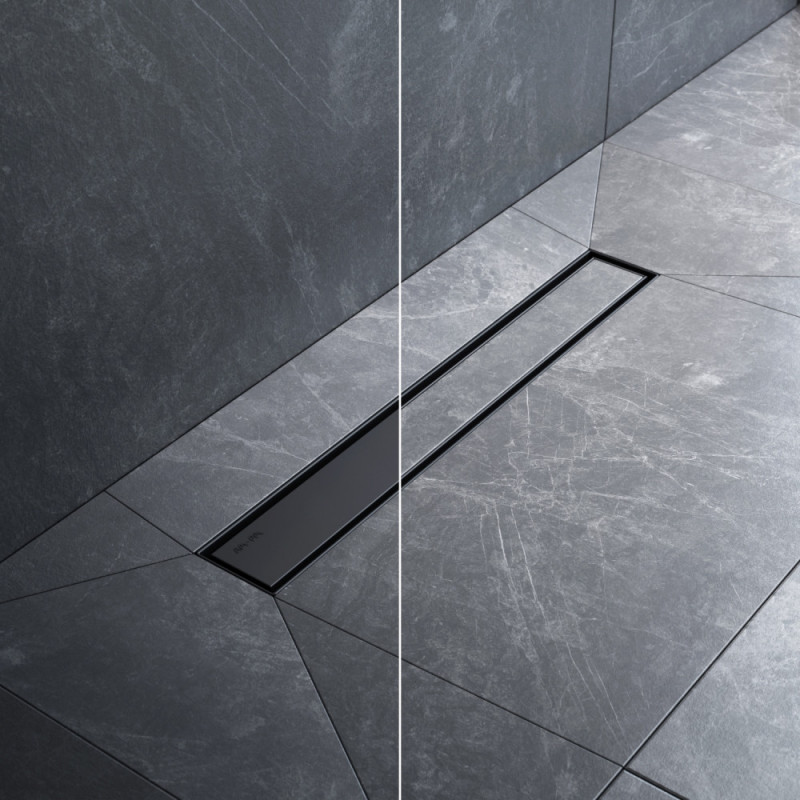 Трап для душа линейный, универсальный затвор Tile, 50 см черный Am.pm W01SC-U11-050-04BM
