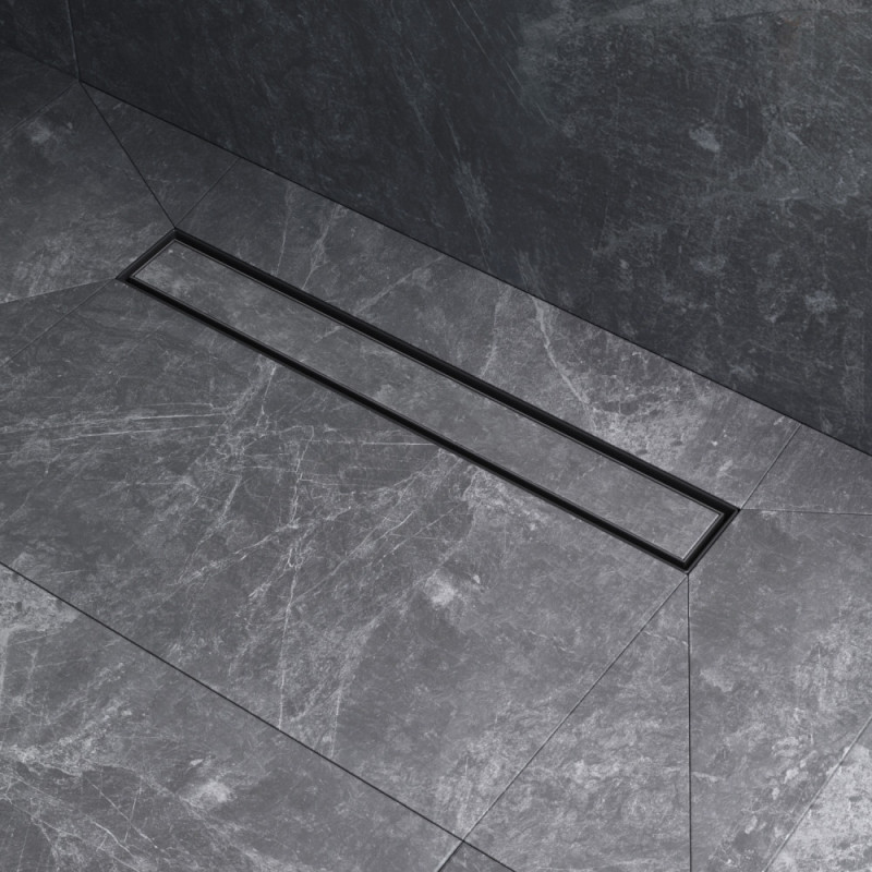 Трап для душа линейный, универсальный затвор Tile, 50 см черный Am.pm W01SC-U11-050-04BM