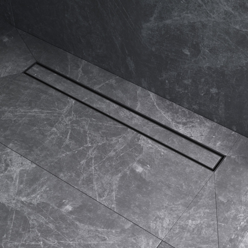 Трап для душа линейный, универсальный затвор Tile, 70 см черный Am.pm W01SC-U11-070-04BM