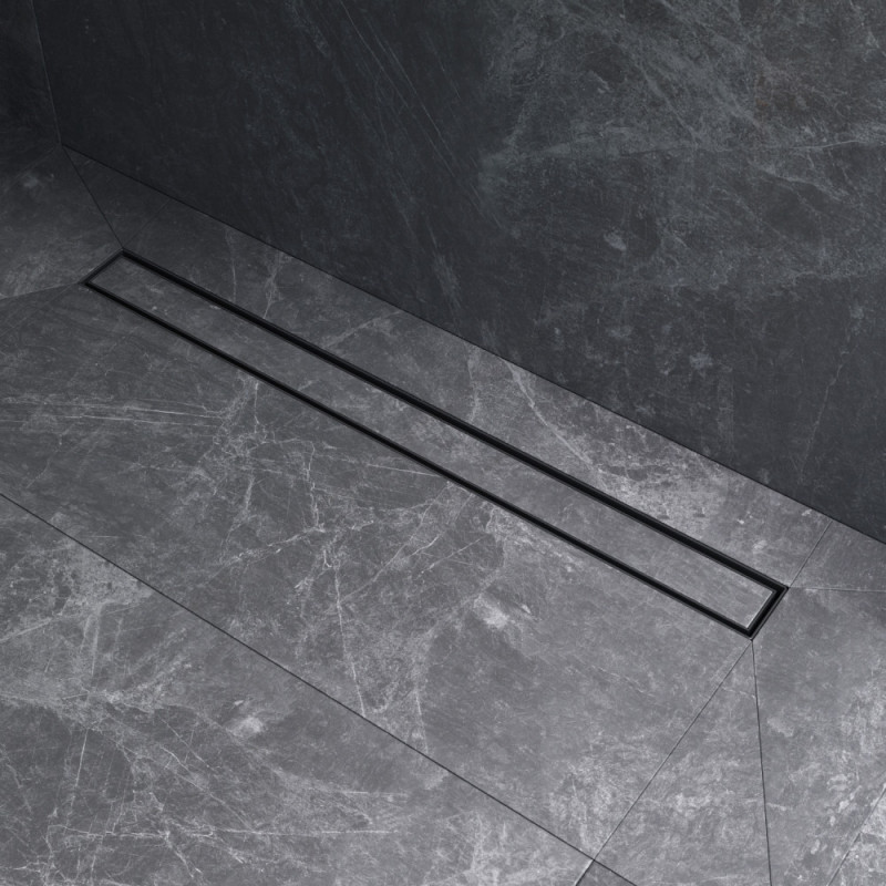 Трап для душа линейный, универсальный затвор Tile, 80 см черный Am.pm W01SC-U11-080-04BM