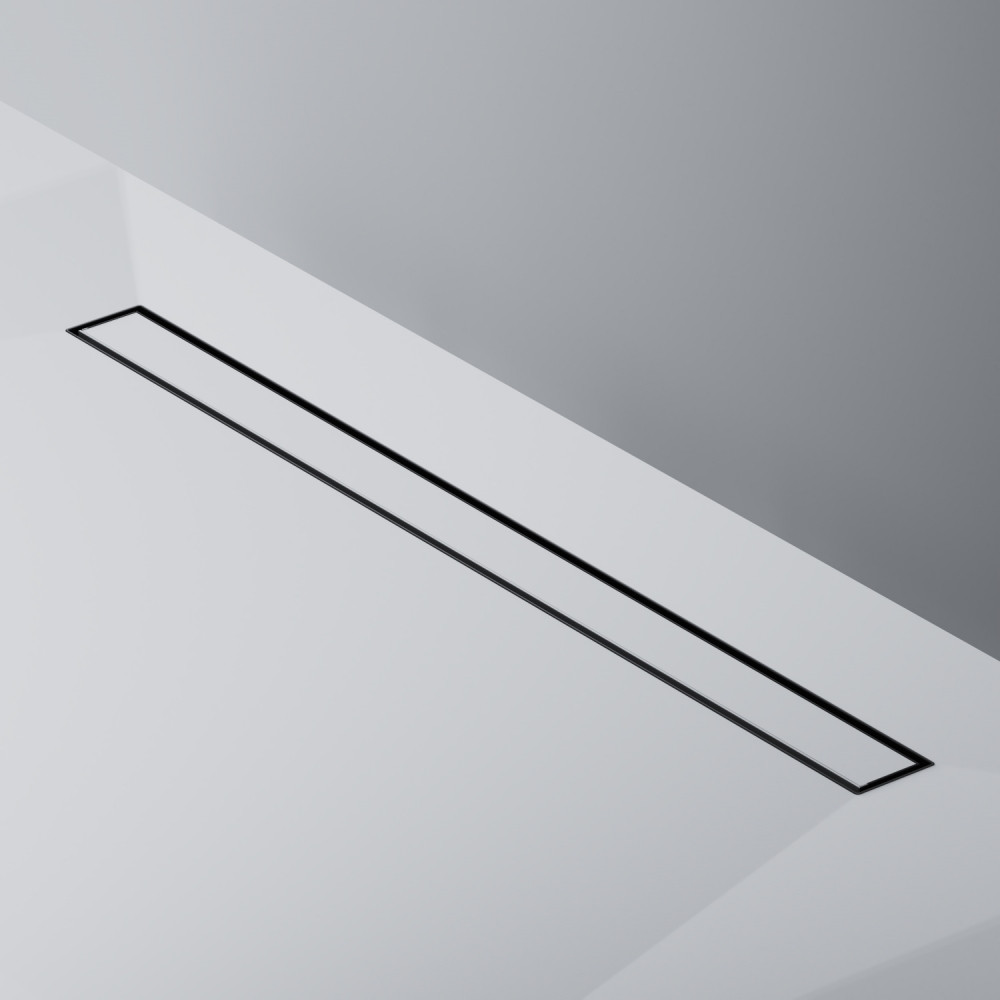 Трап для душа линейный, универсальный затвор Tile, 90 см черный Am.pm W01SC-U11-090-04BM