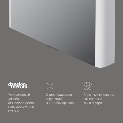 Зеркальный шкаф с подсветкой Am.pm Sensation M30MCX1001WG