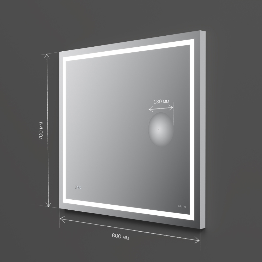 Зеркало с подсветкой 70x80см Am.pm Gem M91AMOX0803WG