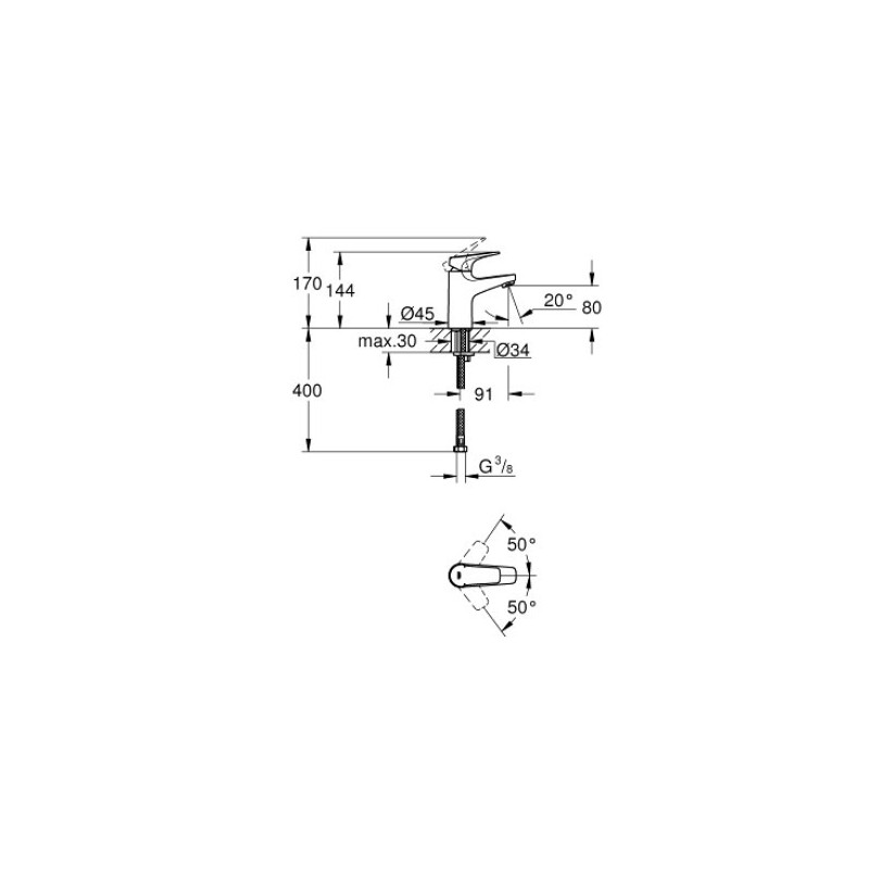 Смеситель для раковины BauFlow Grohe 23752000