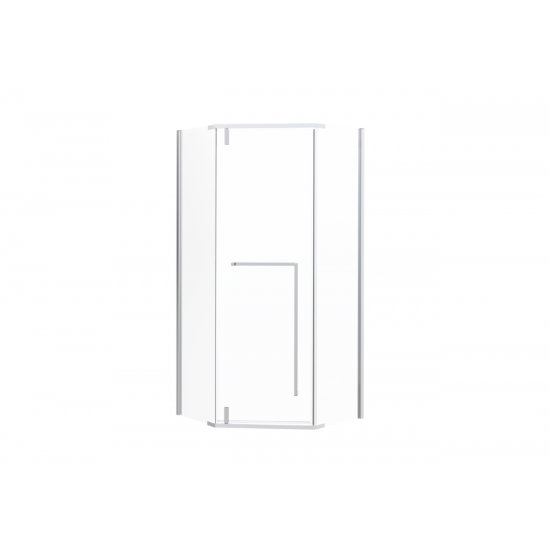 Душевой уголок 90x90см Esbano ESS-90PR-C профиль хром, стекло прозрачное