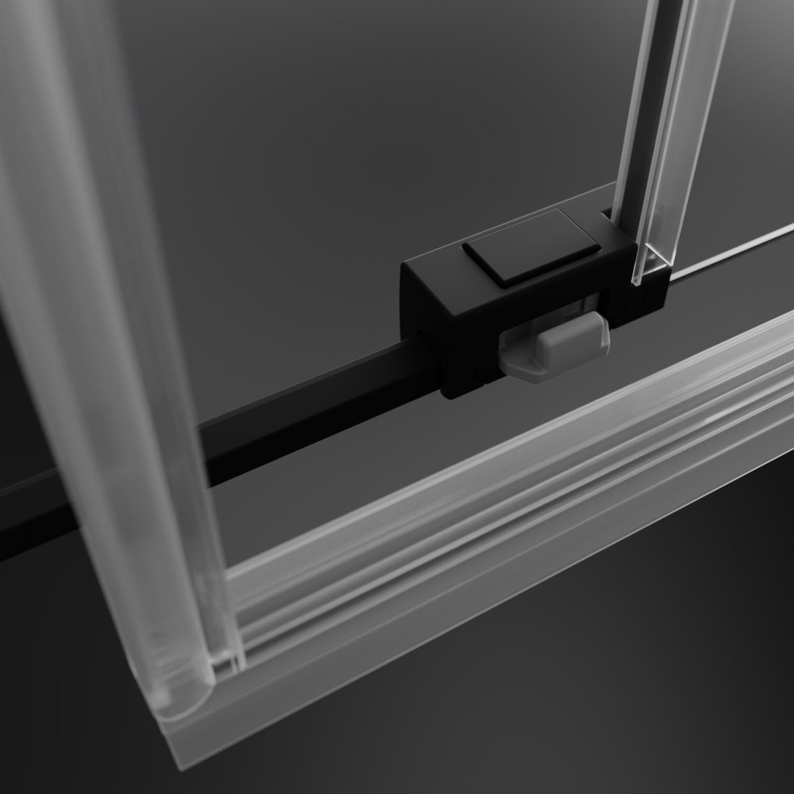 Душевой уголок Radaway Idea Black KDD черный/прозрачное, душевая дверь 100 правая для комбинации