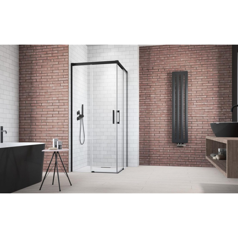 Душевой уголок Radaway Idea Black KDD черный/прозрачное, душевая дверь 100 правая для комбинации