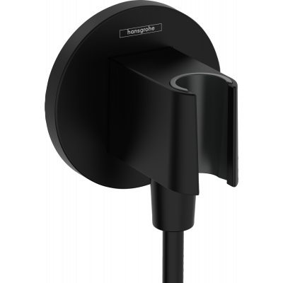 Шланговое соединение с держателем Hansgrohe Fixfit S, черный матовый, 26888670