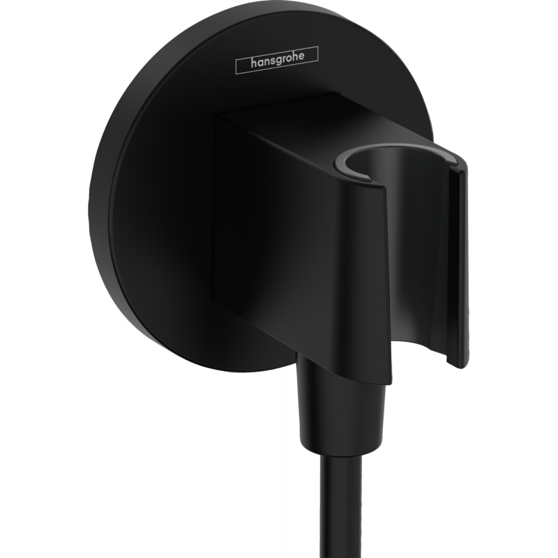 Шланговое соединение с держателем Hansgrohe Fixfit S, черный матовый, 26888670