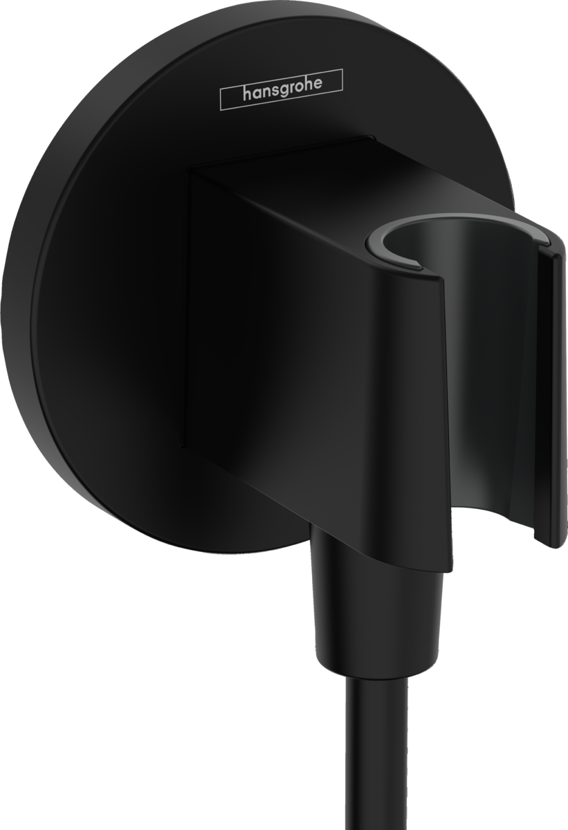 Шланговое соединение с держателем Hansgrohe Fixfit S, черный матовый, 26888670
