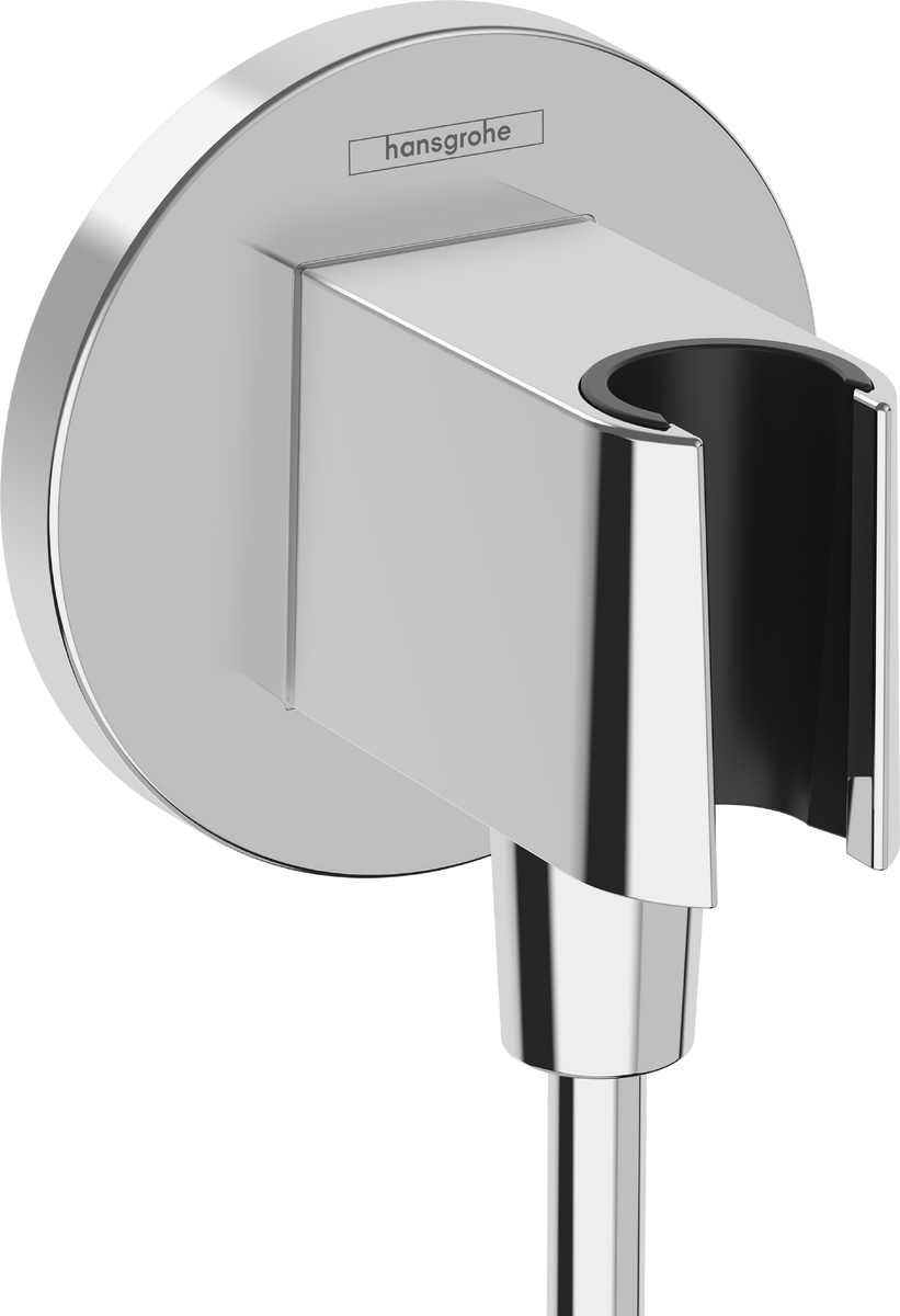 Шланговое соединение с держателем Hansgrohe Fixfit S, глянцевый хром, 26888000