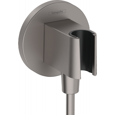 Шланговое соединение с держателем Hansgrohe Fixfit S, брашированная черный, 26888340