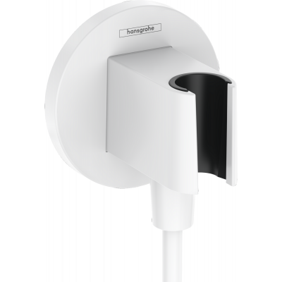 Шланговое соединение с держателем Hansgrohe Fixfit S, белый матовый, 26888700
