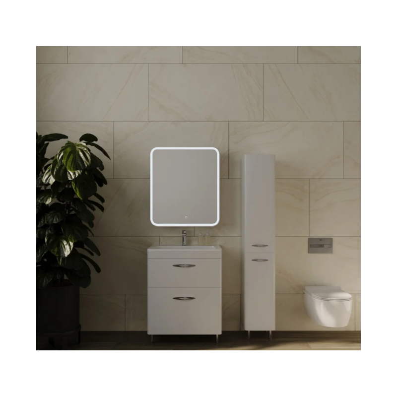 Зеркало-шкаф 700x800мм Style Line Каре L 70 с подсветкой