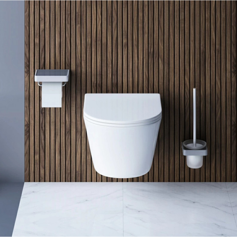 Унитаз подвесной Damixa Skyline DX35C1700SC безободковый с сиденьем микролифт, белый