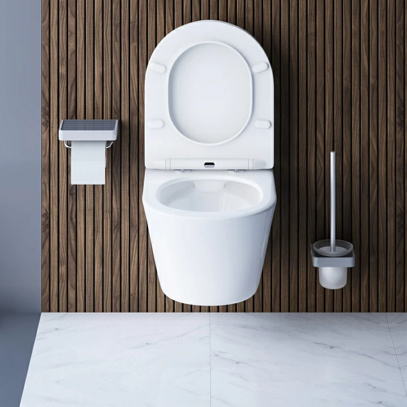 Унитаз подвесной Damixa Skyline DX35C1700SC безободковый с сиденьем микролифт, белый