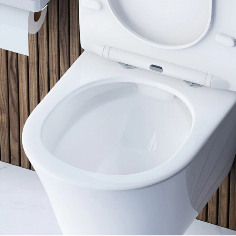 Унитаз подвесной Damixa Skyline DX35C1700SC безободковый с сиденьем микролифт, белый