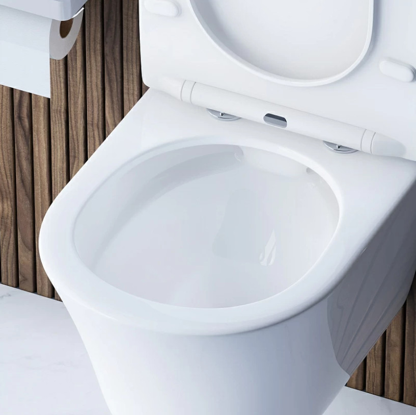 Унитаз подвесной Damixa Skyline DX35C1700SC безободковый с сиденьем микролифт, белый