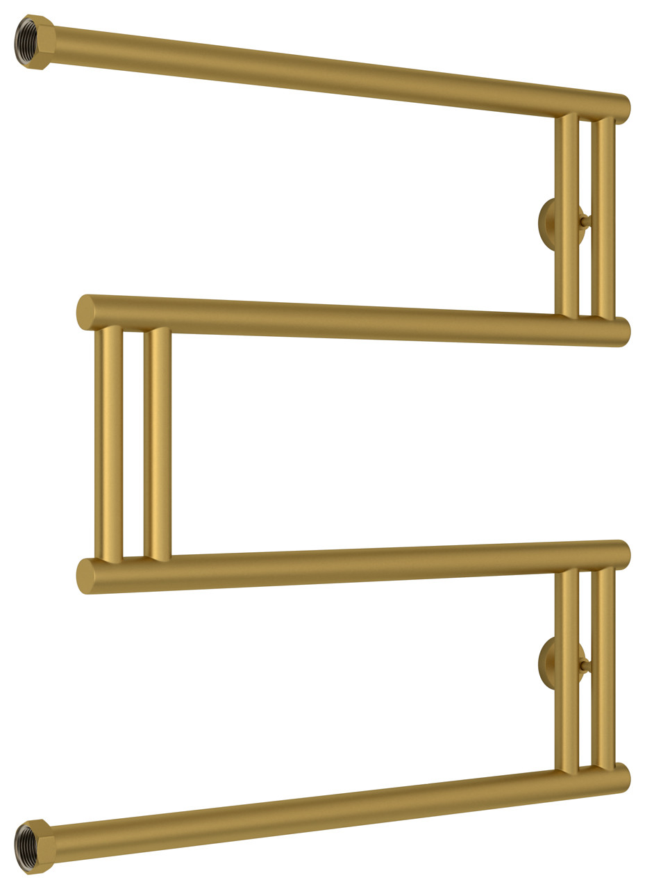 Полотенцесушитель водяной Сунержа High-Tech+ 600x600 с технологией ПолимерПроект, золото матовое