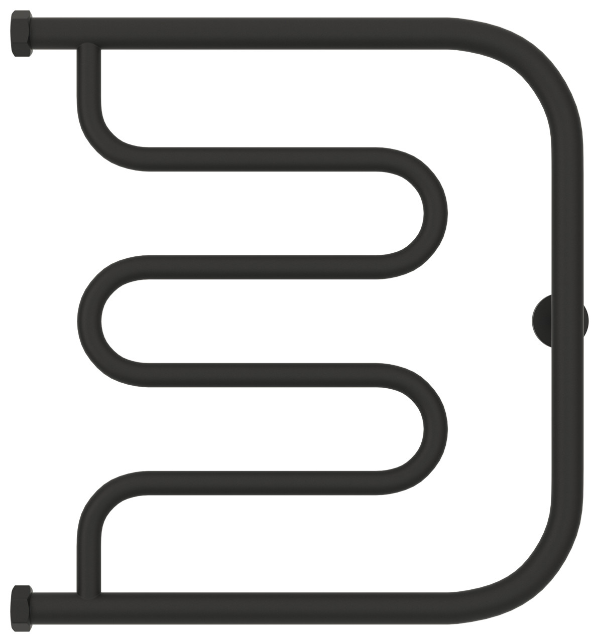 Полотенцесушитель водяной Сунержа Лира+ 500x500 с технологией ПолимерПроект, темный титан нуар
