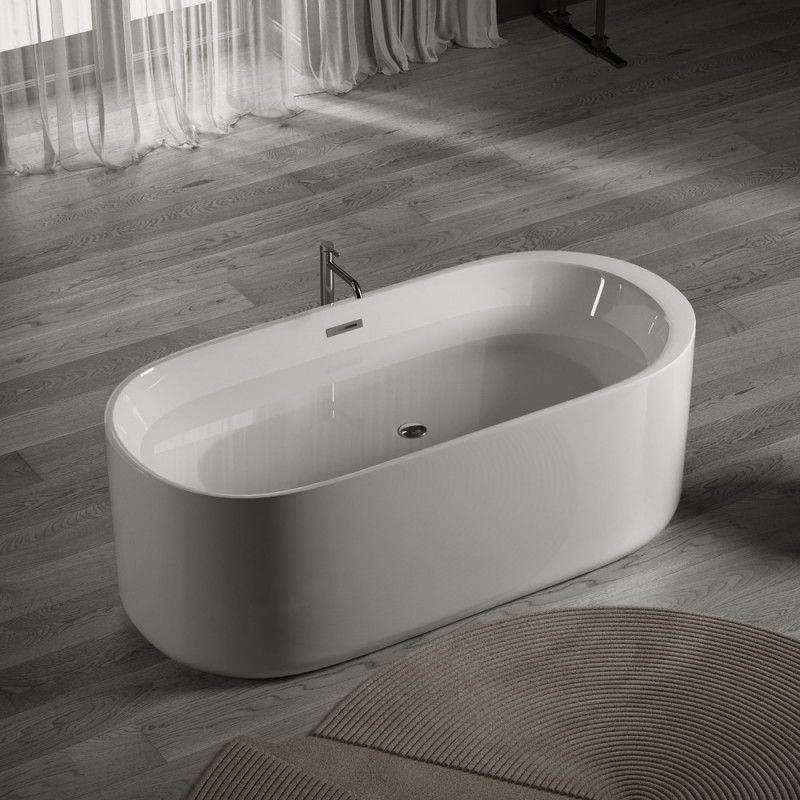 Акриловая ванна отдельностоящая белая 170х80х58см Ceramica Nova FB04