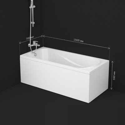 Акриловая ванна белая 150х70х43см Am.pm Sense W76A-150-070W-A