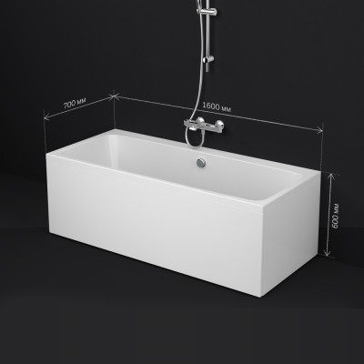Акриловая ванна белая 160x70см Am.pm Func W84A-160-070W-A