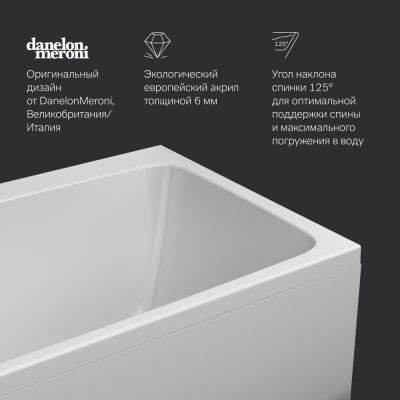 Акриловая ванна белая 170x75см Am.pm Func W84A-170-075W-A