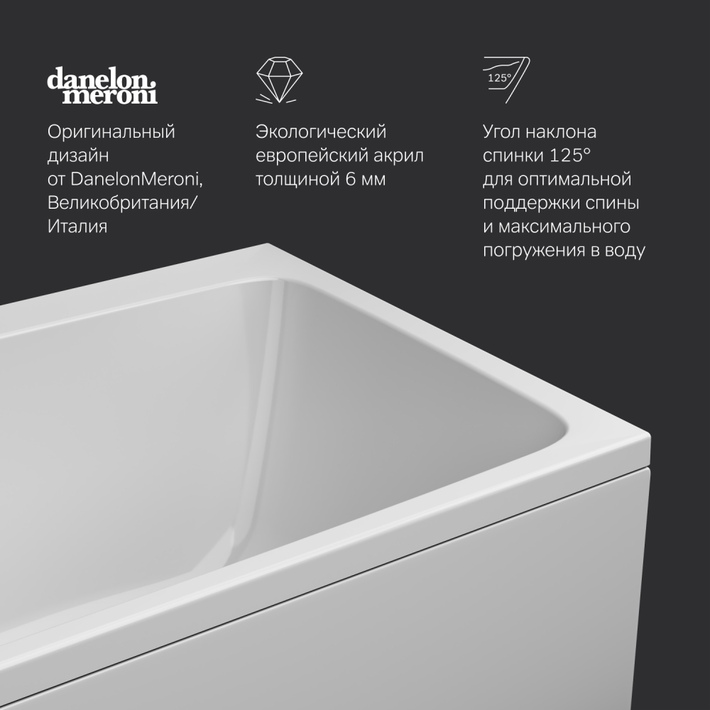 Акриловая ванна белая 170x80см Am.pm Func W84A-170-080W-A
