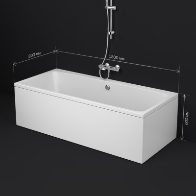 Акриловая ванна белая 180x80см Am.pm Func W84A-180-080W-A