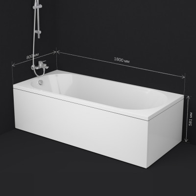 Акриловая ванна белая 180x80см Am.pm X-Joy W94A-180-080W-A