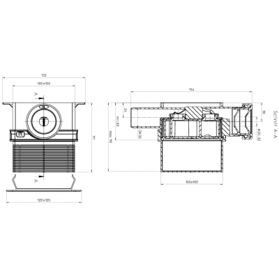 Встроенный сифон Hutterer&Lechner HL138N DN32 для сброса дренажа от кондиционеров