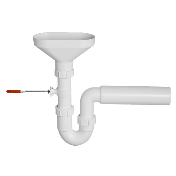 Сифон McAlpine HC7-FUN 1 1/2"*40 трубный P-образный с разрывом струи, с отводной трубой 50
