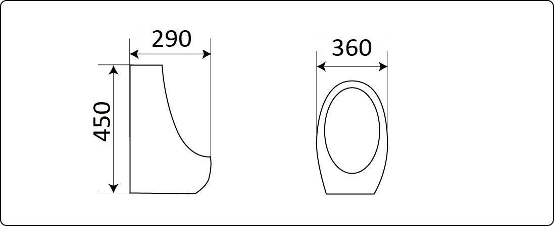 Писсуар подвесной CeramaLux X545S