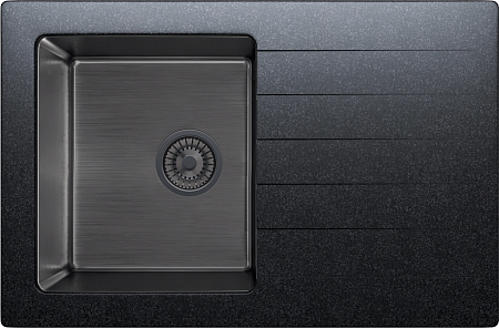 Кухонная мойка комбинированная TOLERO Twist TTS-760 №911 BlackEdition