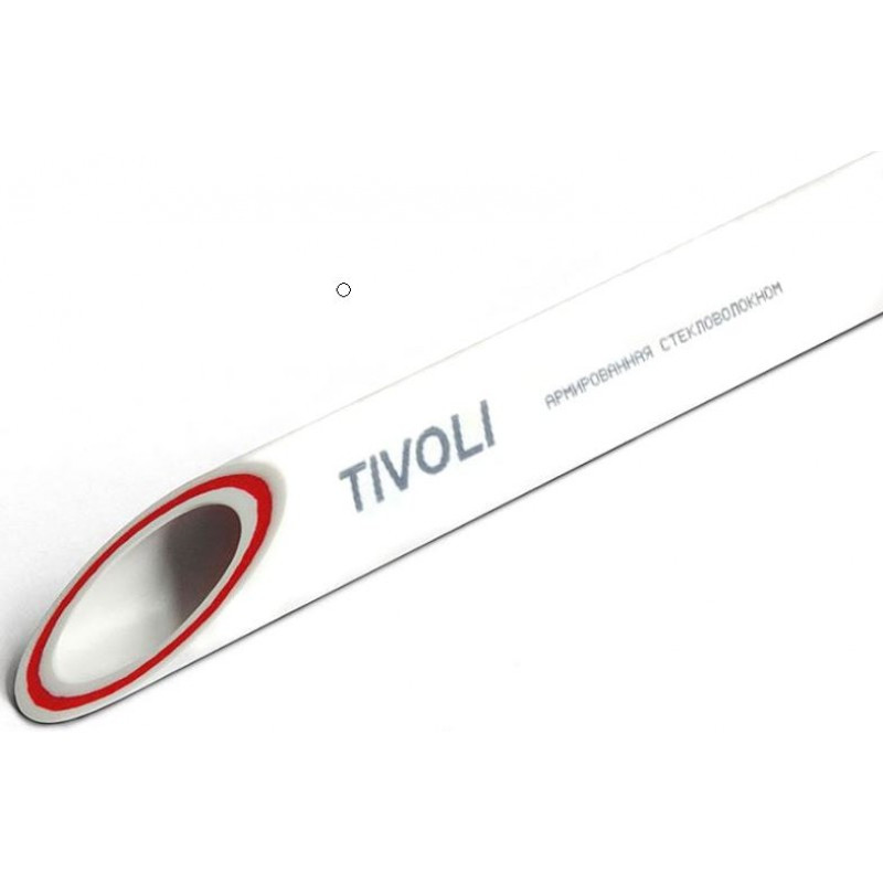 Труба PPR PN 20 белая армированная стекловолкном Дн-20х 2,8 мм TIVOLI 
