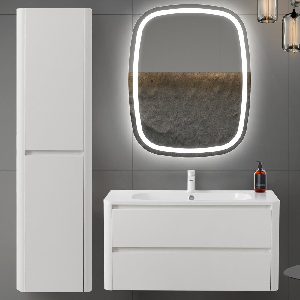 Шкаф-пенал подвесной белый 40см Cezares RELAX RELAX-1500-2A-SO-BL