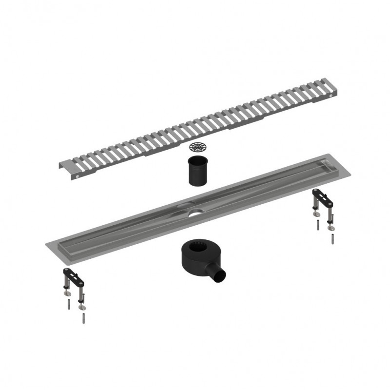 Душевой лоток сатин Timo Drain System 60см с вставкой "lines" DS230106/00