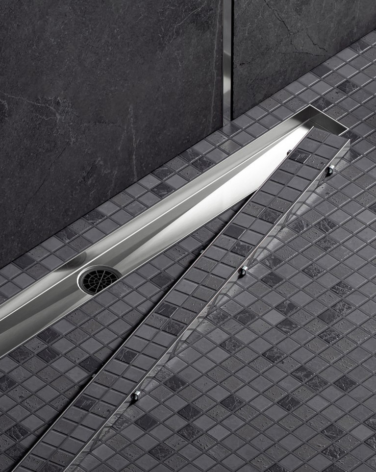 Душевой лоток хром Timo Drain System 60см с двусторонней панелью "plate" под плитку DS230206/00