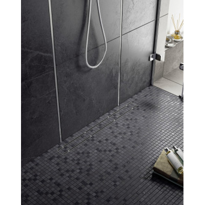 Душевой лоток хром Timo Drain System 60см с двусторонней панелью "plate" под плитку DS230206/00