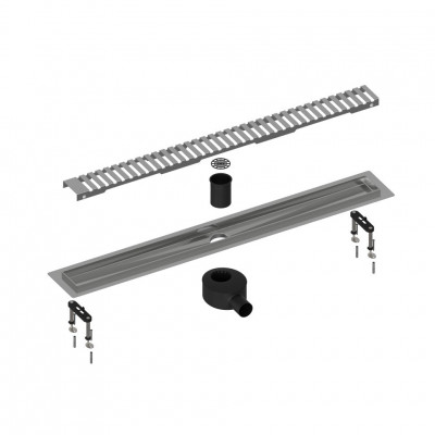 Душевой лоток сатин Timo Drain System 70см с вставкой "lines" DS230107/01