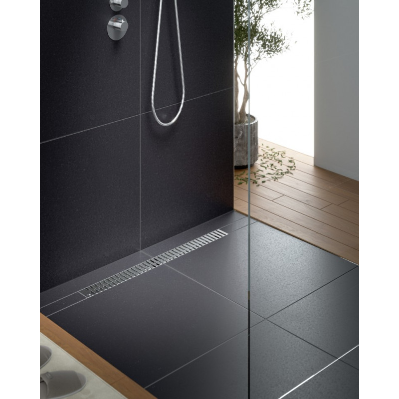 Душевой лоток сатин Timo Drain System 70см с вставкой "lines" DS230107/01